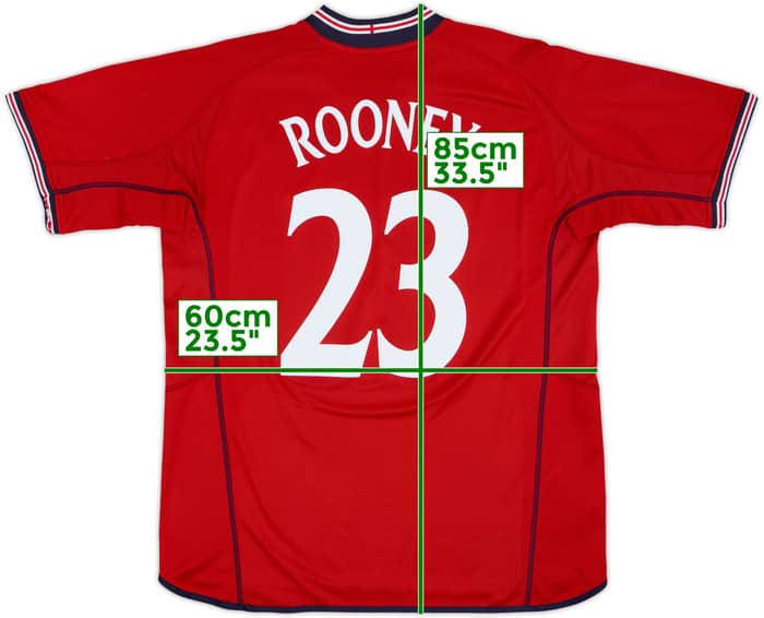 2002-04 England Away Shirt Rooney #23 - 6/10 - (L)