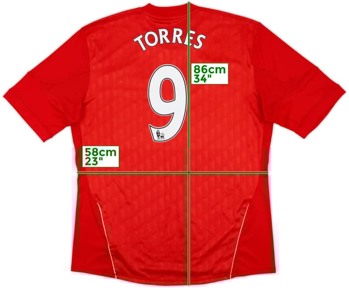 2010-12 Liverpool Home Shirt Torres #9 - 6/10 - (XL)