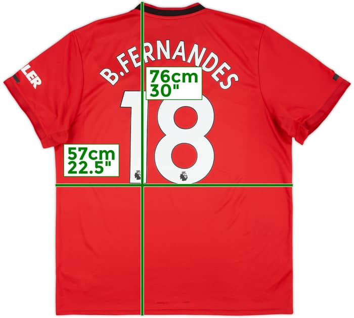 2019-20 Manchester United Home Shirt B.Fernandes #18 - 7/10 - (XL)