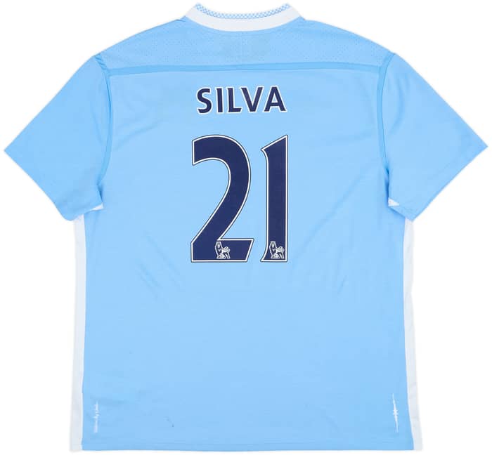 2011-12 Manchester City Home Shirt Silva #21 - 6/10 - (XXL)
