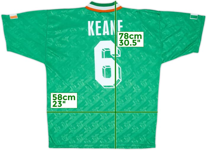 1994-95 Ireland Home Shirt Keane #6 - 9/10 - (L)
