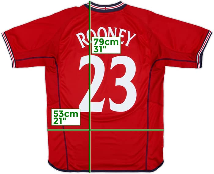 2002-04 England Away Shirt Rooney #23 - 6/10 - (M)
