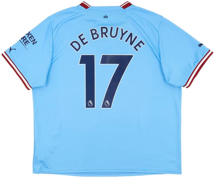 2022-23 Manchester City Home Shirt De Bruyne #17 - 8/10 - (XXL)