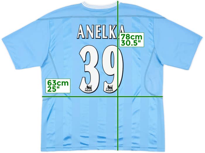 2003-04 Manchester City Home Shirt Anelka #39 - 8/10 - (XL)