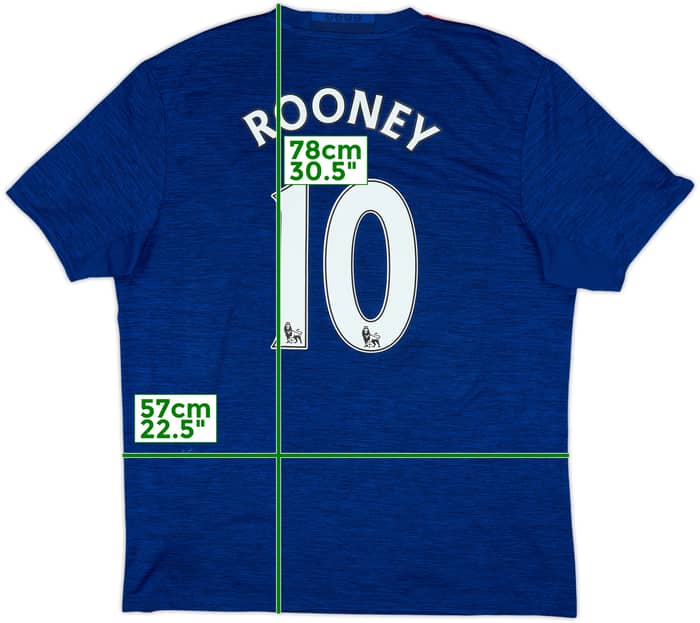 2016-17 Manchester United Away Shirt Rooney #10 - 8/10 - (XL)