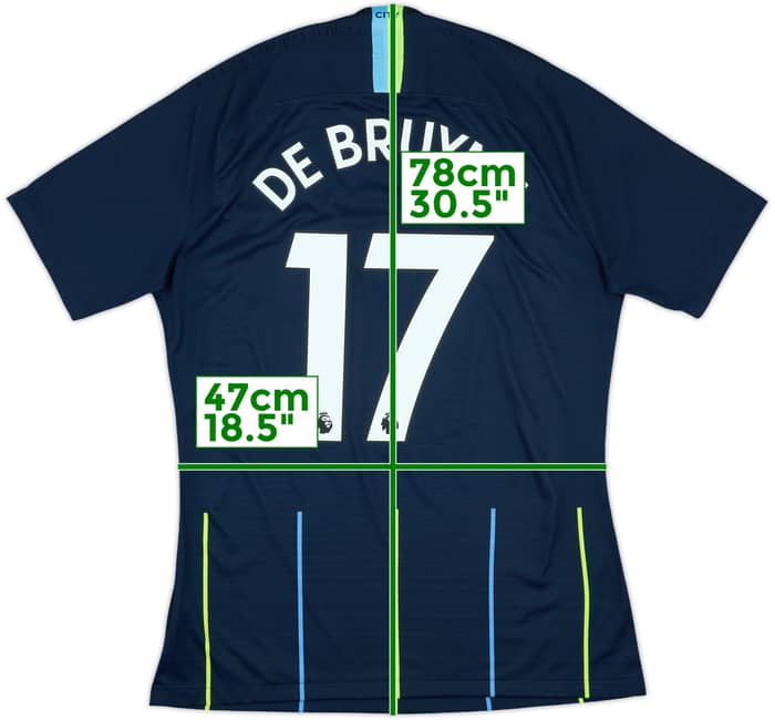 2018-19 Manchester City Player Issue Away Shirt De Bruyne #17 - 8/10 - (L)
