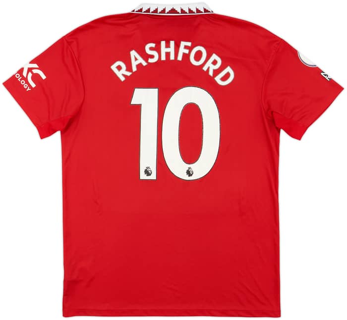 2022-23 Manchester United Home Shirt Rashford #10 - 4/10 - (L)