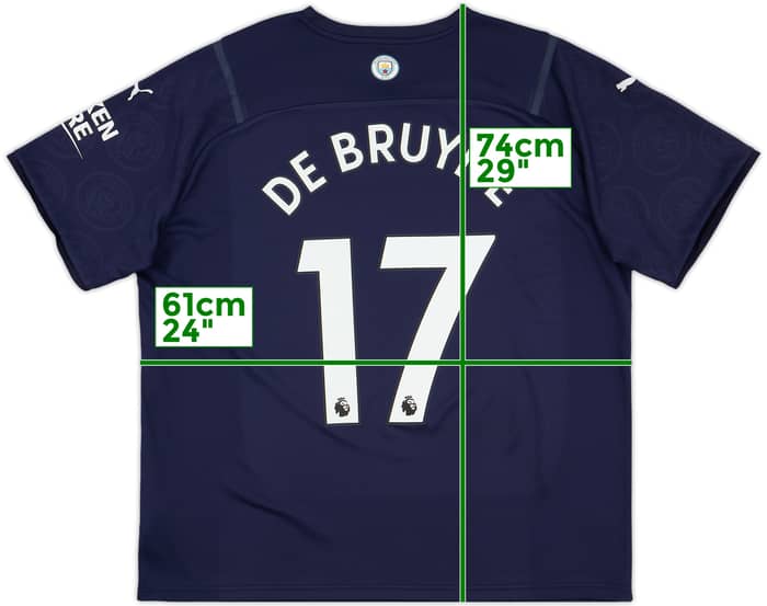 2021-22 Manchester City Third Shirt De Bruyne #17 - 8/10 - (XXL)