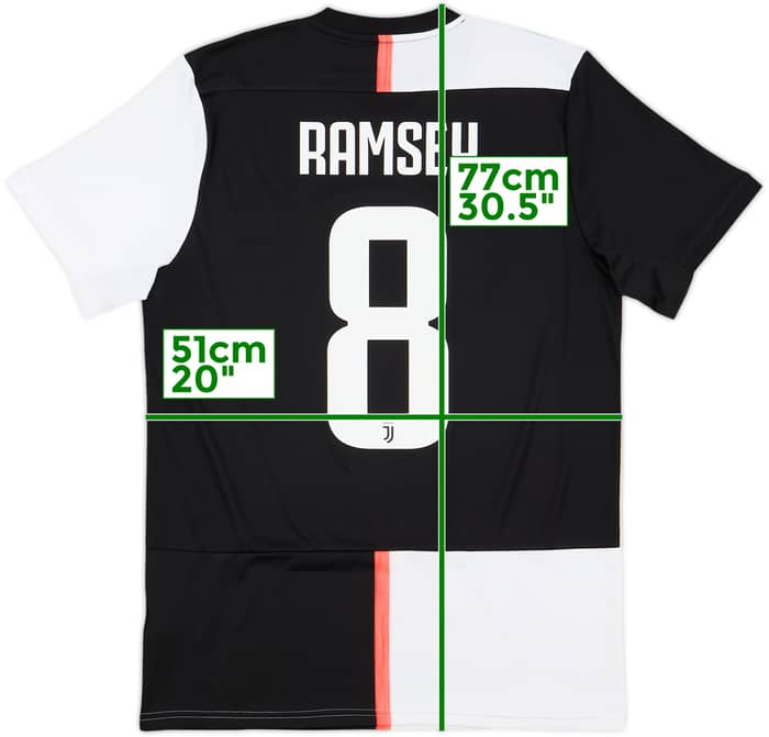 2019-20 Juventus Home Shirt Ramsey #8 - 9/10 - (M)