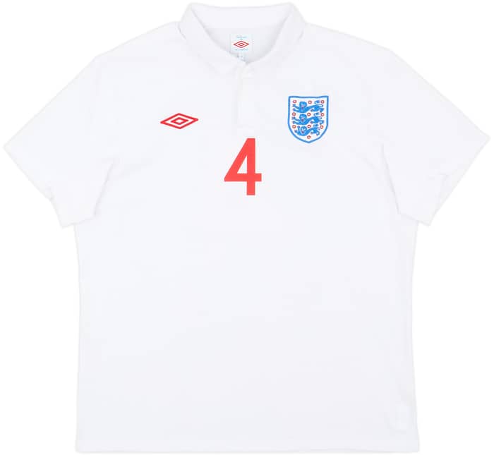 2009-10 England Home Shirt Gerrard #4 - 8/10 - (XL)