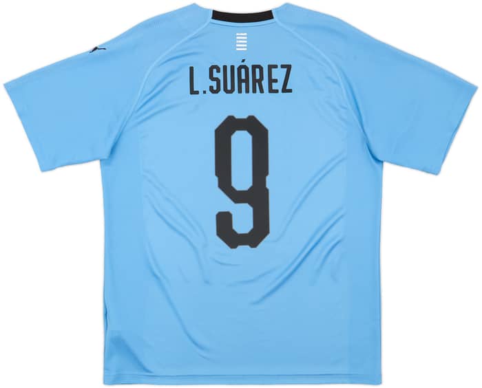 2018-19 Uruguay Home Shirt Suarez #9 - 8/10 - (L)