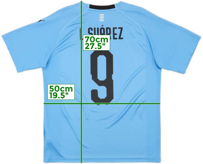 2018-19 Uruguay Home Shirt Suarez #9 - 8/10 - (L)