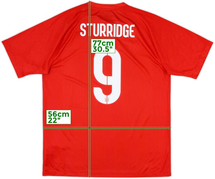 2014-15 England Away Shirt Sturridge #9 - 10/10 - (L)