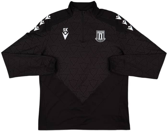 2021-22 Stoke City Staff Issue Macron Track Jacket 'SK' - 10/10 - (L)