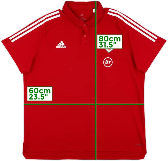 2020-21 Wales adidas Polo Shirt - 9/10 - (XXL)