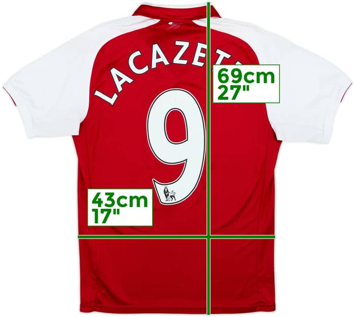 2017-18 Arsenal Home Shirt Lacazette #9 - 6/10 - (S)