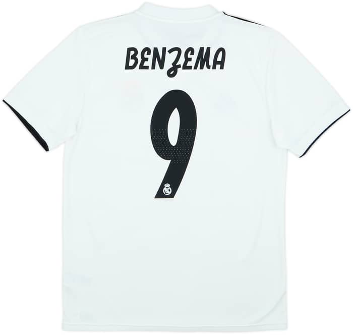 2018-19 Real Madrid Home Shirt Benzema #9 - 6/10 - (M)