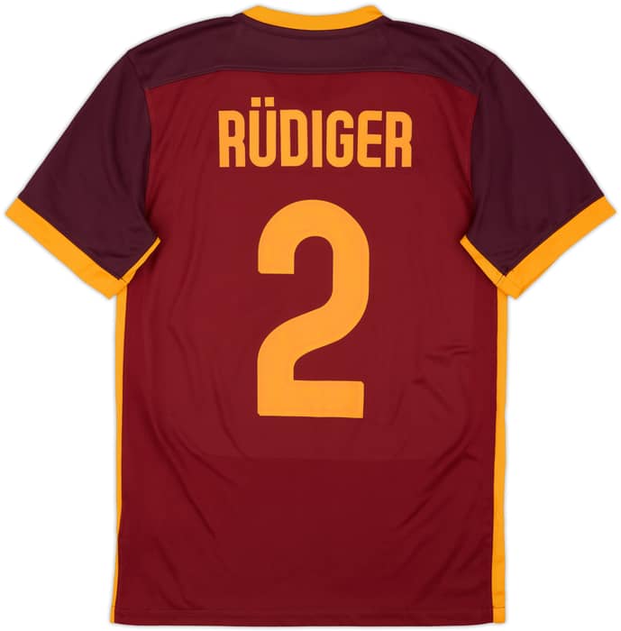 2015-16 Roma Home Shirt Rudiger #2 - 8/10 - (S)