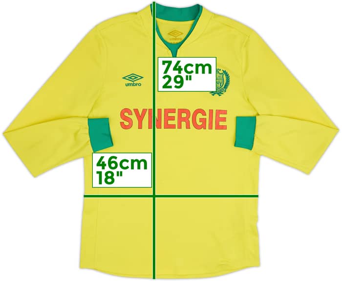 2014-15 Nantes Home L/S Shirt - 5/10 - (S)