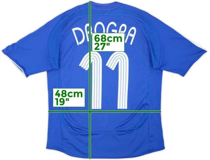 Camiseta de local del Chelsea 2006-08 Drogba #11 - 7/10 - (15-16 Años)