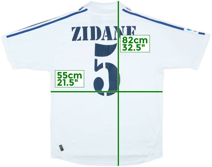 2001 Real Madrid Home Shirt Zidane #5 - 6/10 - (L)