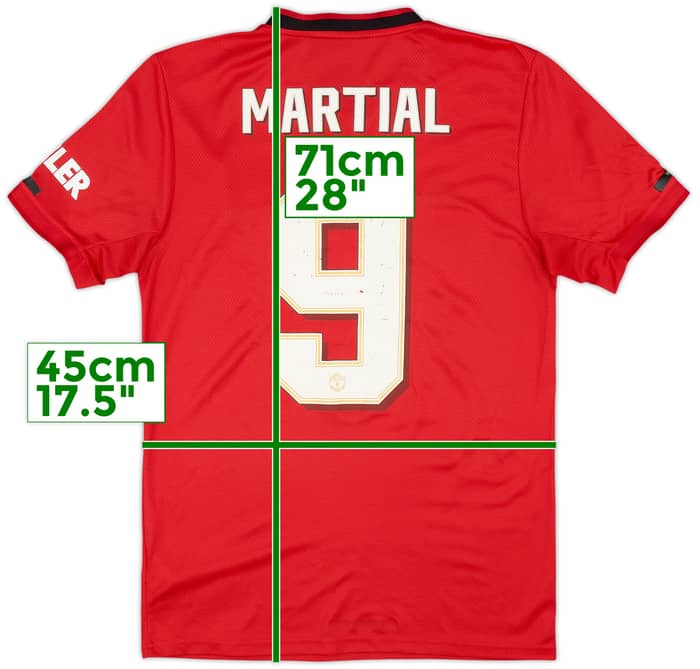 2019-20 Manchester United Home Shirt Martial #9 - 5/10 - (S)