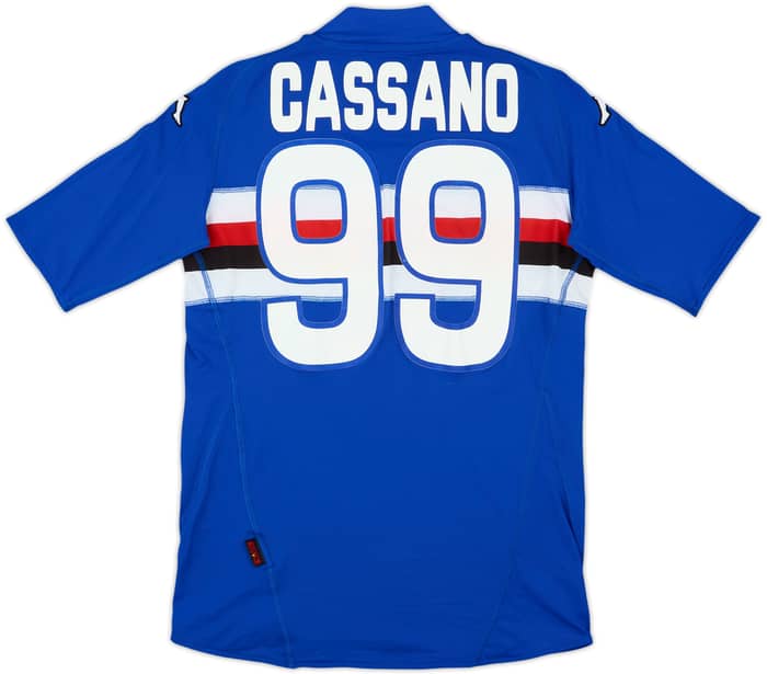 2008-09 Sampdoria Home Shirt Cassano #99 - 6/10 - (S)