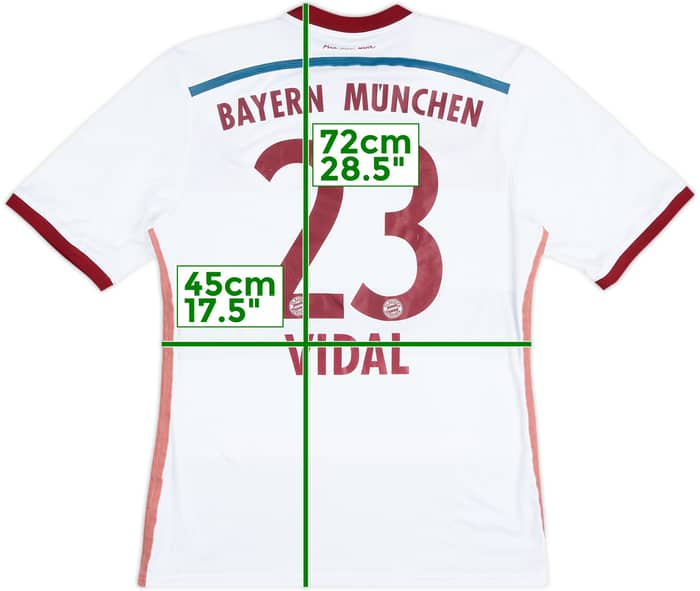 2014-15 Bayern Munich Away Shirt Vidal #23 - 6/10 - (M)
