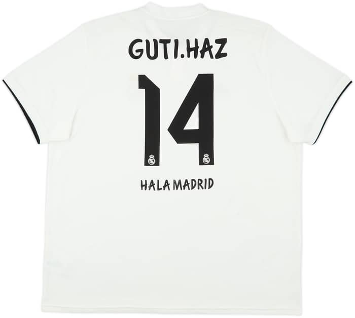 2018-19 Real Madrid Home Shirt Guti.Haz #14 - 6/10 - (XXL)