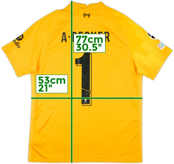 2021-22 Liverpool GK Shirt A. Becker #1 - 6/10 - (L)