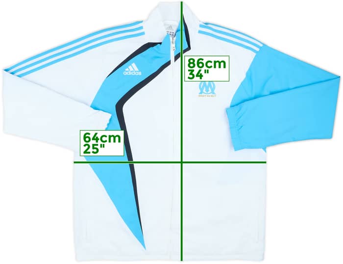 2009-10 Olympique Marseille adidas Track Jacket - 8/10 - (XL)