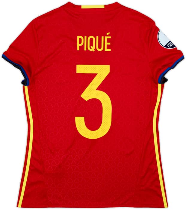 2016-17 Spain Home Shirt Pique #3 - 10/10 - (Women's XL)
