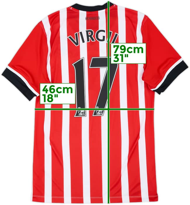 2016-17 Southampton Home Shirt Virgil #17 - 10/10 - (M)