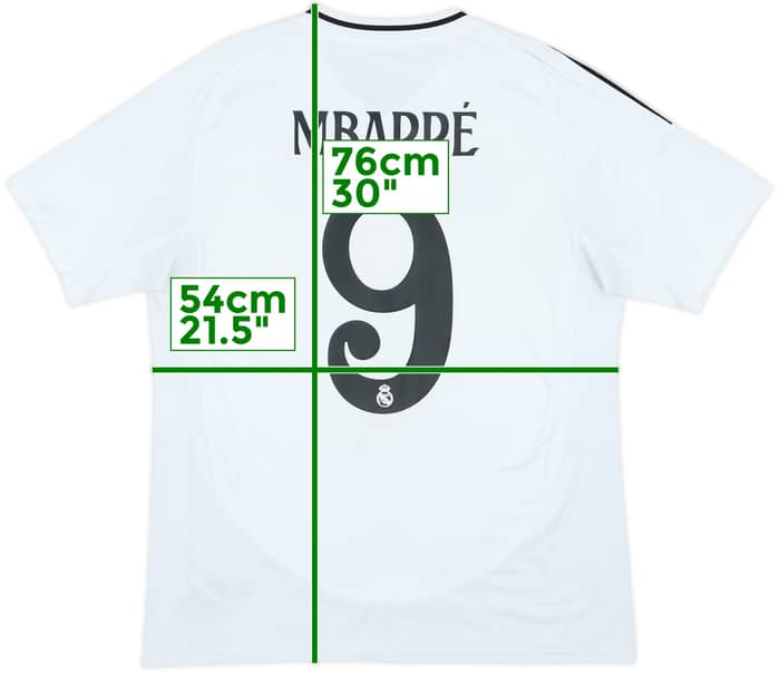 2024-25 Real Madrid Home Shirt Mbappe #9 - 9/10 - (L)