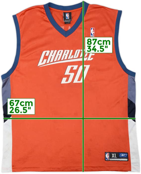 2004-06 Charlotte Bobcats Okafor #50 Reebok Away Jersey - 5/10 - (XL)