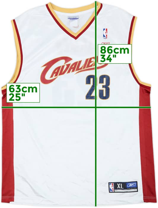 2003-06 Cleveland Cavaliers James #23 Reebok Home Jersey - 9/10 - (XL)