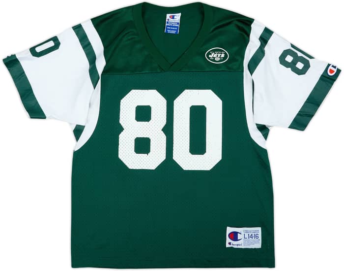1998-00 New York Jets Chrebet #80 Champion Home Jersey - 5/10 - (13-14 Years)