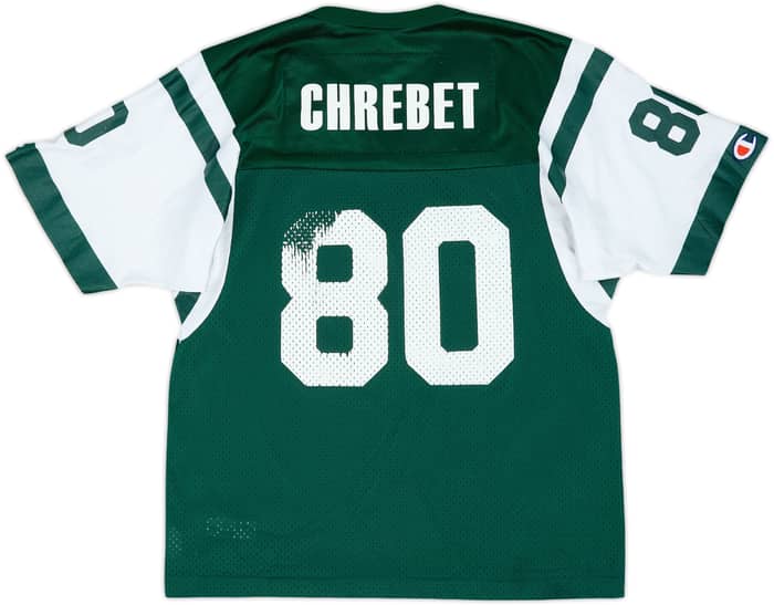 1998-00 New York Jets Chrebet #80 Champion Home Jersey - 5/10 - (13-14 Years)