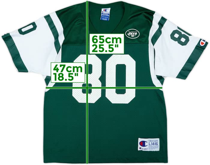 1998-00 New York Jets Chrebet #80 Champion Home Jersey - 5/10 - (13-14 Years)
