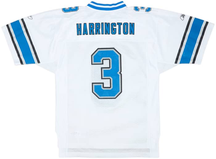 2003-04 Detroit Lions Harrington #3 Reebok On Field Away Jersey - 7/10 - (M)