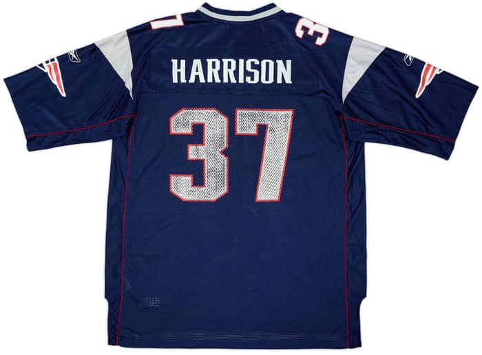 2003-04 New England Patriots Harrison #37 Reebok On Field Home Jersey - 5/10 - (XL)