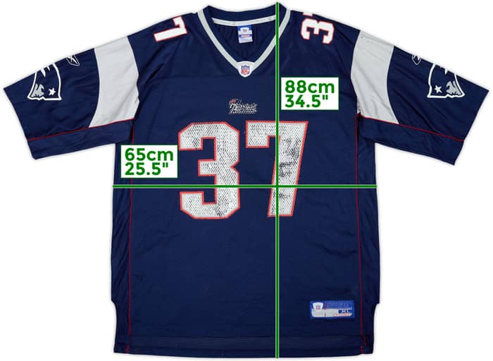 2003-04 New England Patriots Harrison #37 Reebok On Field Home Jersey - 5/10 - (XL)