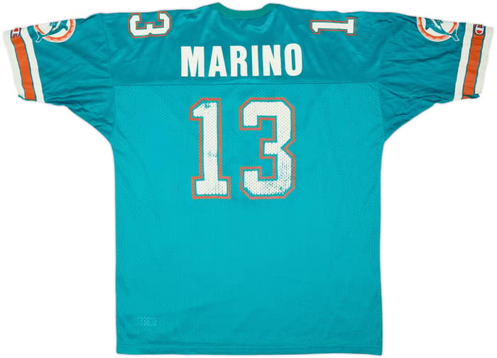 1990-96 Miami Dolphins Marino #13 Champion Home Jersey - 3/10 - (XXL)