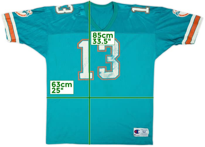 1990-96 Miami Dolphins Marino #13 Champion Home Jersey - 3/10 - (XXL)