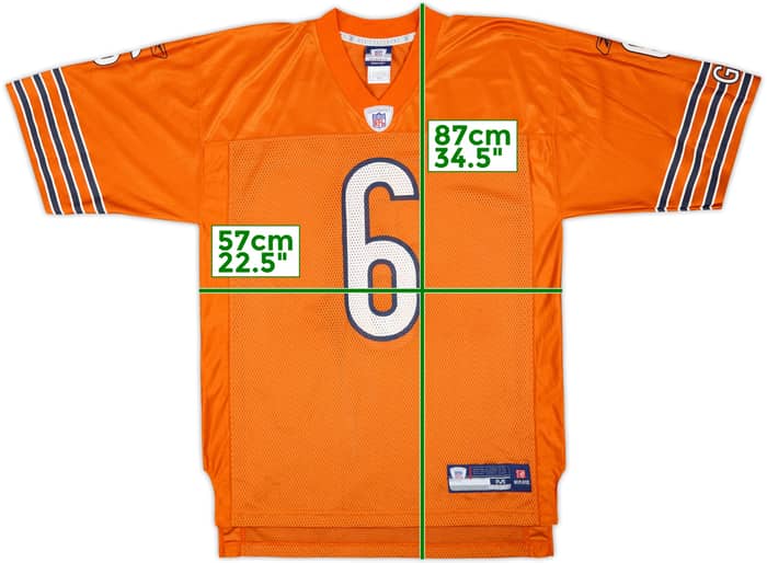 2009 Chicago Bears Cutler #6 Reebok On Field Alternate Jersey - 8/10 - (M)