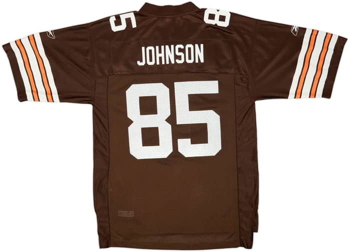 2003 Cleveland Browns Johnson #85 Reebok On Field Home Jersey - 9/10 - (M)