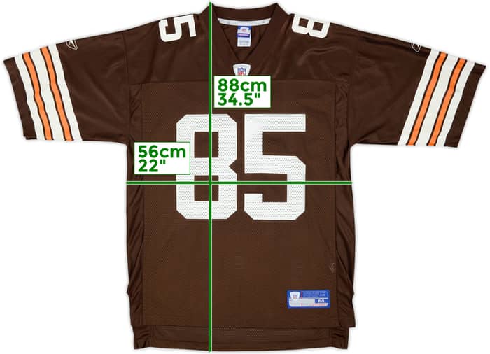 2003 Cleveland Browns Johnson #85 Reebok On Field Home Jersey - 9/10 - (M)