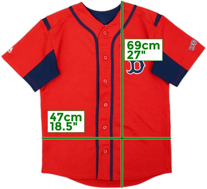 2010 Boston Red Sox Pedroia #15 Majestic Jersey - 7/10 - (13-14 Years)