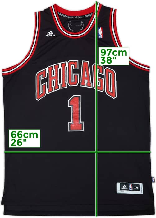 2010-14 Chicago Bulls Rose #1 adidas Swingman Alternate Jersey - 3/10 - (XXL)