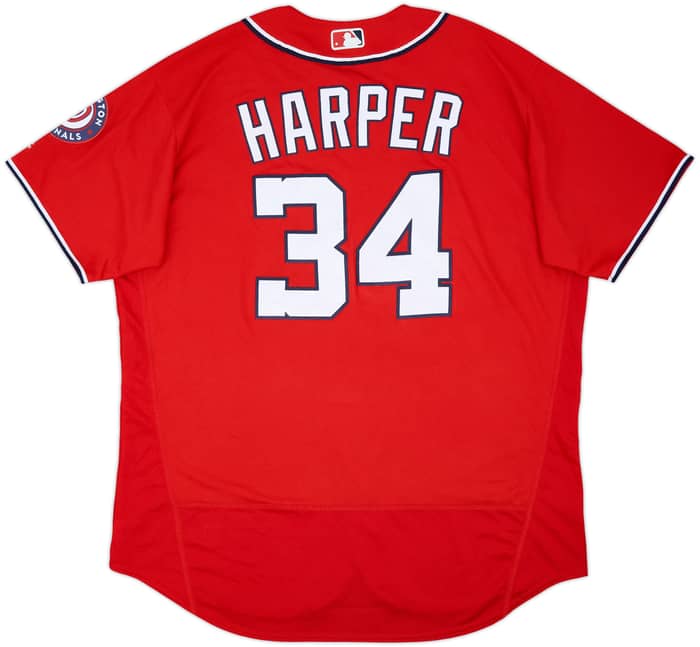 2016-18 Washington Nationals Harper #34 Majestic Authentic Alternate Jersey - 9/10 - (XXL)